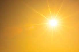 Image of bright sun to remind you to protect your skin from sun like this